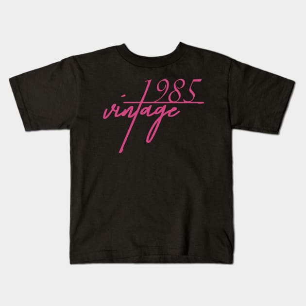 1985 Vintage. 35th Birthday Cool Gift Idea Kids T-Shirt by FromHamburg